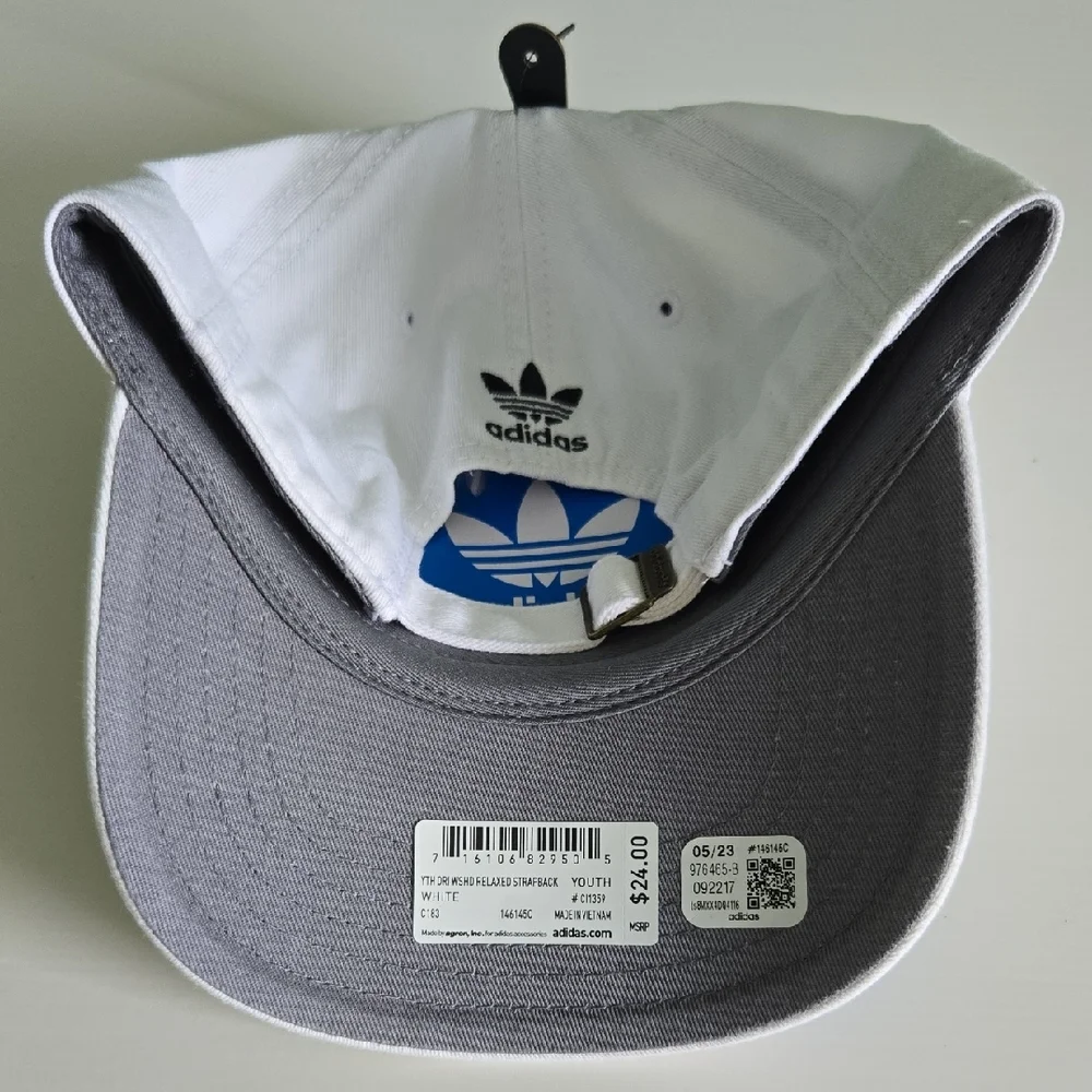 Adidas Originals Youth Relaxed White Hat - Picture 2 of 3